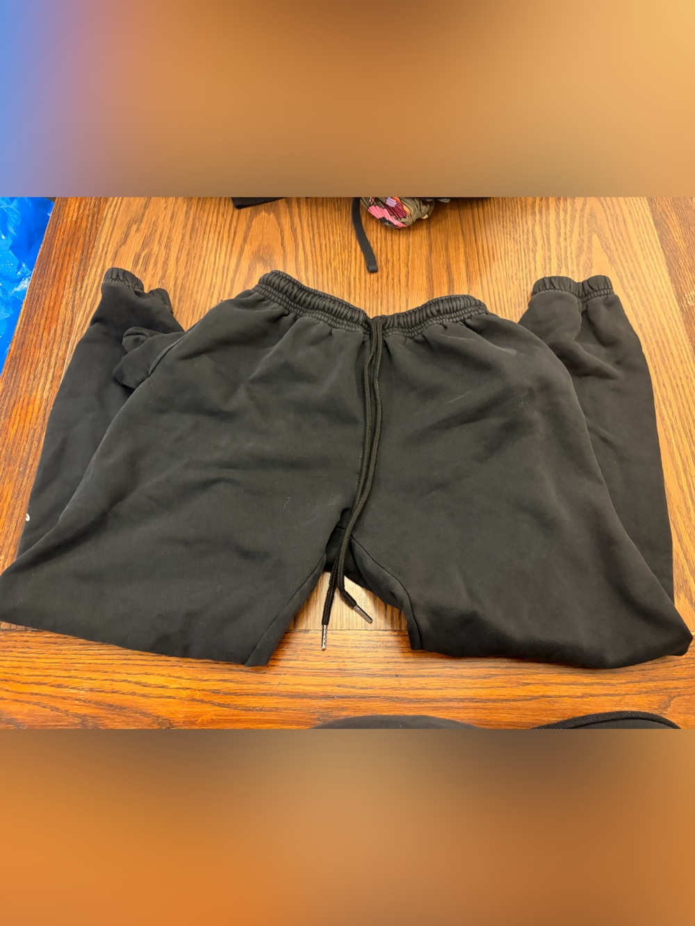 White Fox Boutique Black Cozy Track Joggers with Drawstring